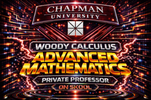 Chapman University Calculus II tutor, Calculus III tutor, Differential Equations help, Linear Algebra help, Abstract Algebra help, and Real Analysis help through Woody Calculus Mastery Lab