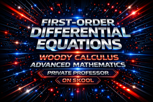 first-order differential equations help Woody Calculus differential equations tutor