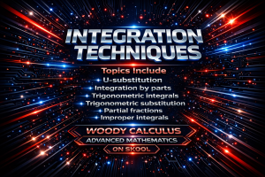 integration techniques help Woody Calculus Calculus 2 tutor