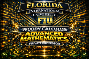 Florida International University calculus tutor helping students with MAC 2312 MAC 2313 MAP 2302 MAS 4301 MAA 4211 through Woody Calculus
