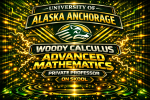 University of Alaska Anchorage calculus tutor helping students with MATH A252 MATH A253 MATH A302 MATH A405 MATH A401 through Woody Calculus